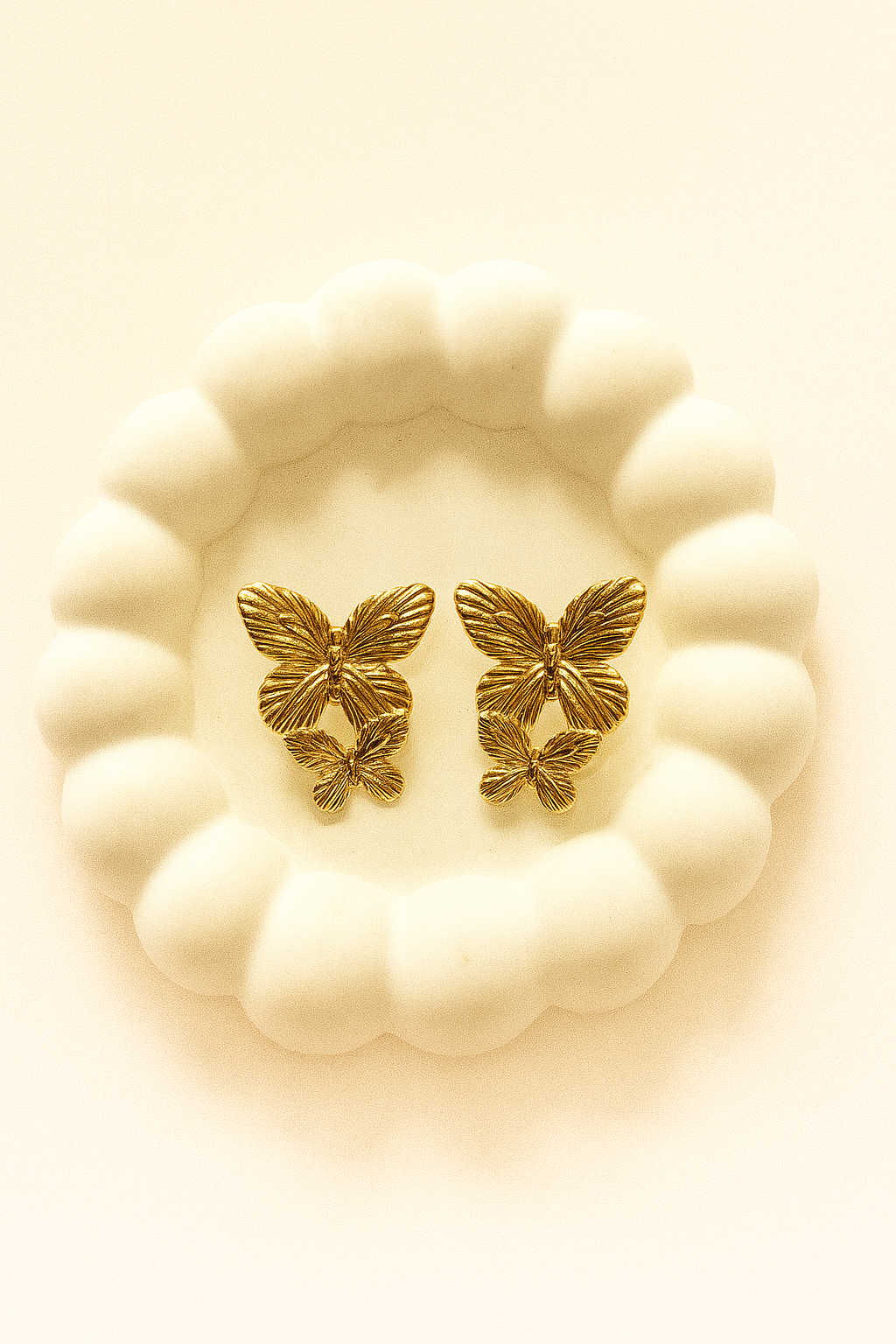 Inaya Butterfly Gold Studds Earrings
