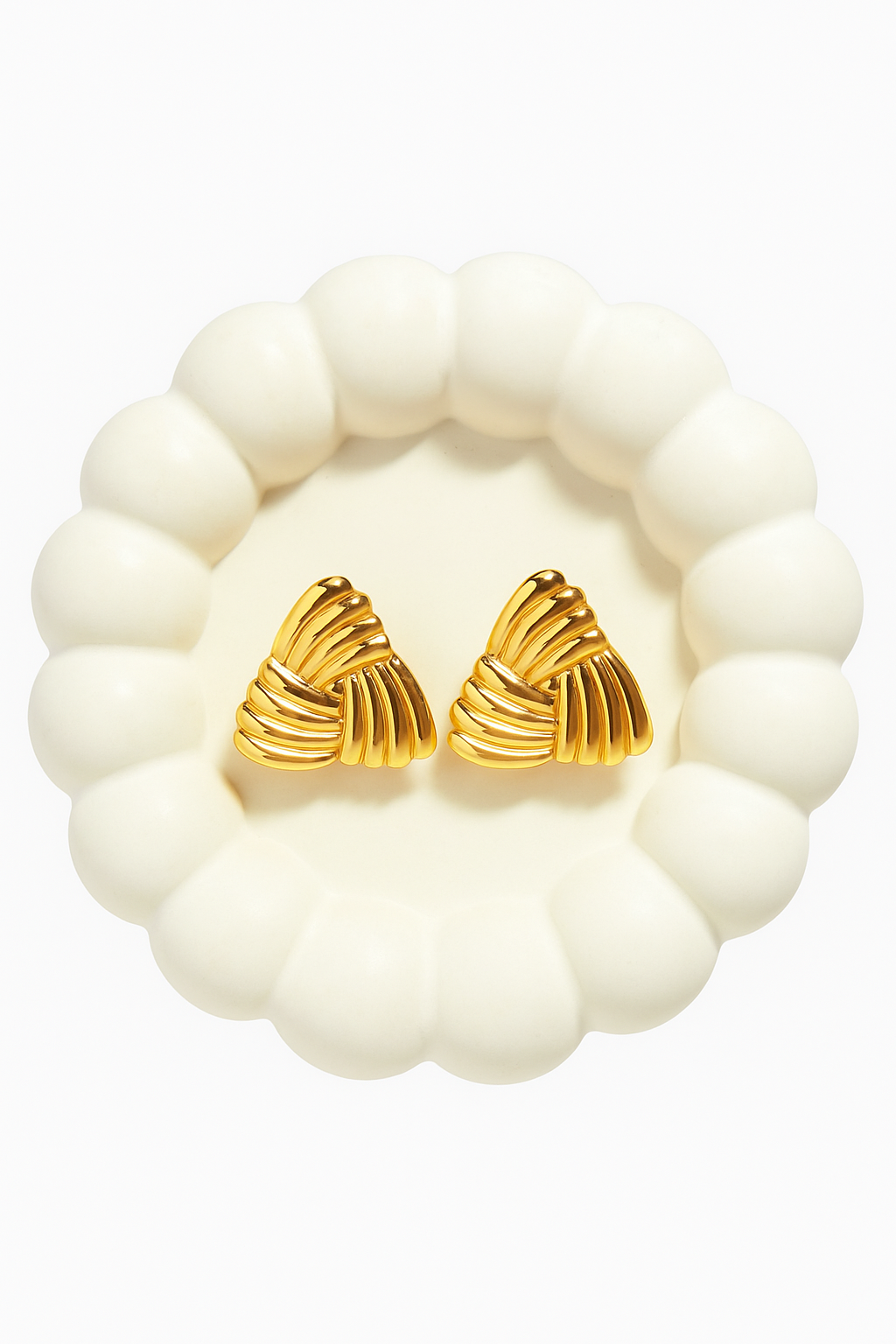 Tasha Gold Studds Earrings