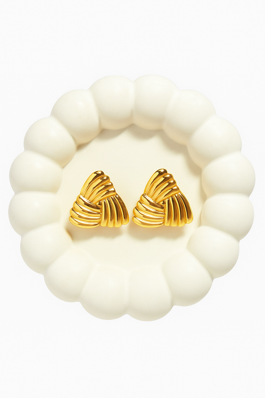 Tasha Gold Studds Earrings