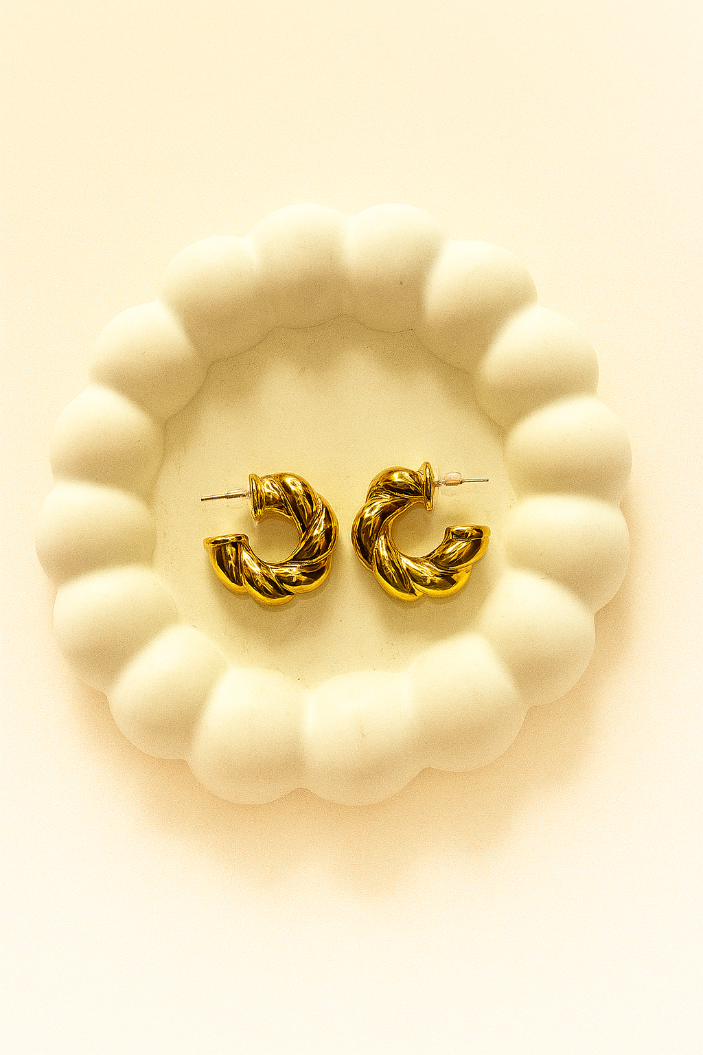 Rhea Gold Hoops Earrings