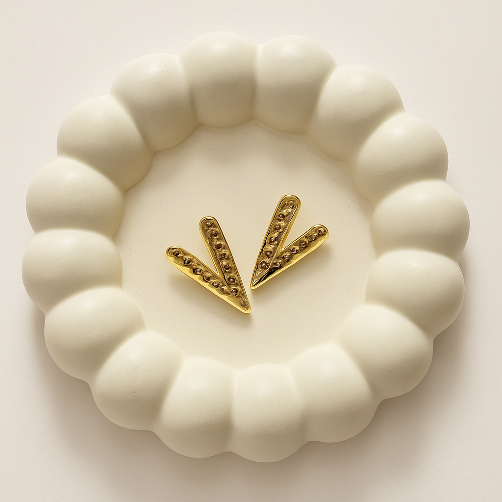 Nayra Gold Studds Earrings