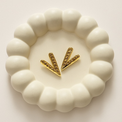 Nayra Gold Studds Earrings