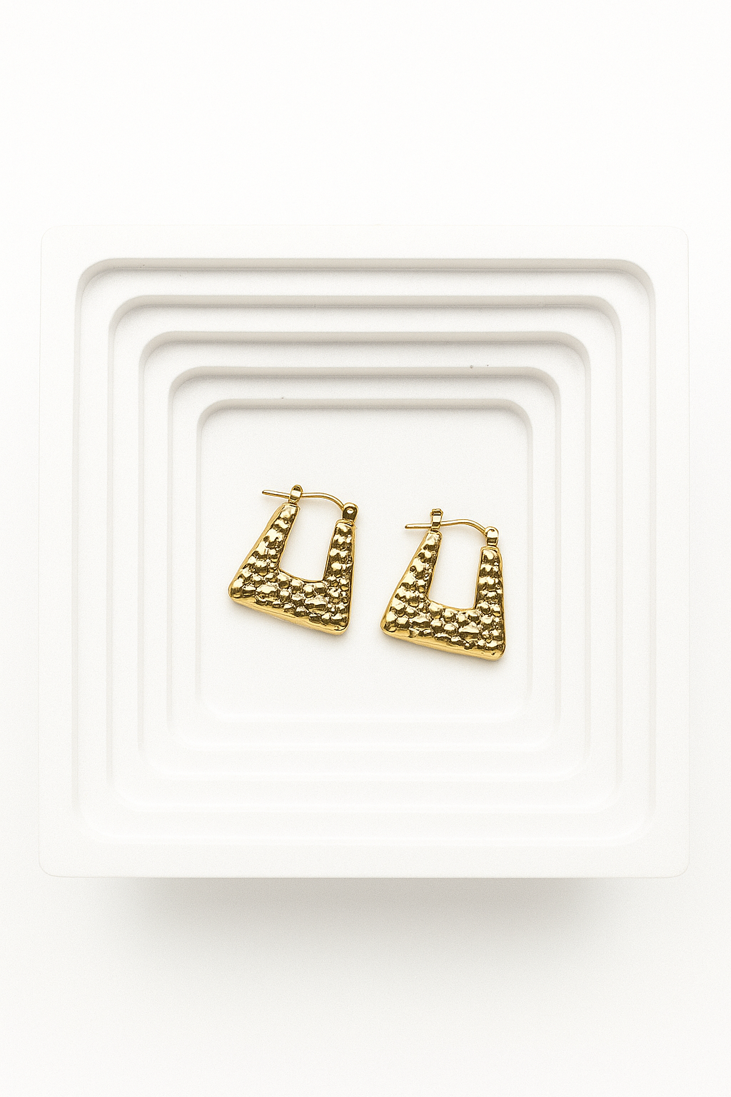 Pooh Gold Hoops Earrings