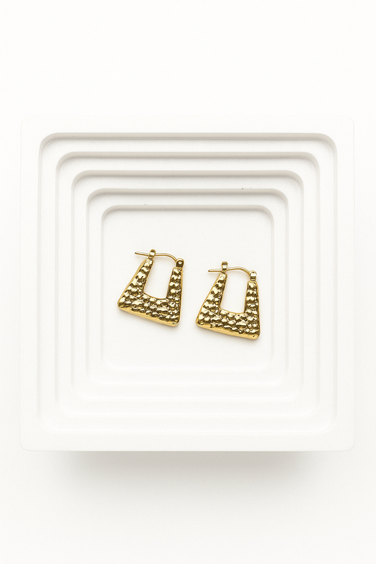 Pooh Gold Hoops Earrings