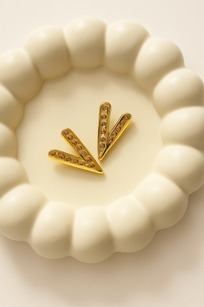 Nayra Gold Studds Earrings