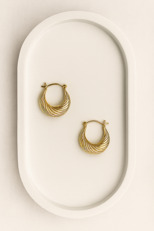 Freya Gold Hoops Earrings