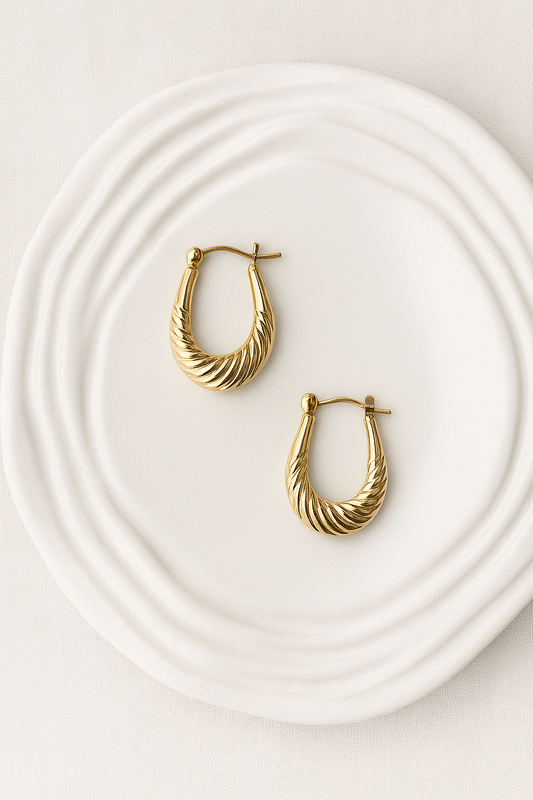 Velina Gold Hoops Earrings