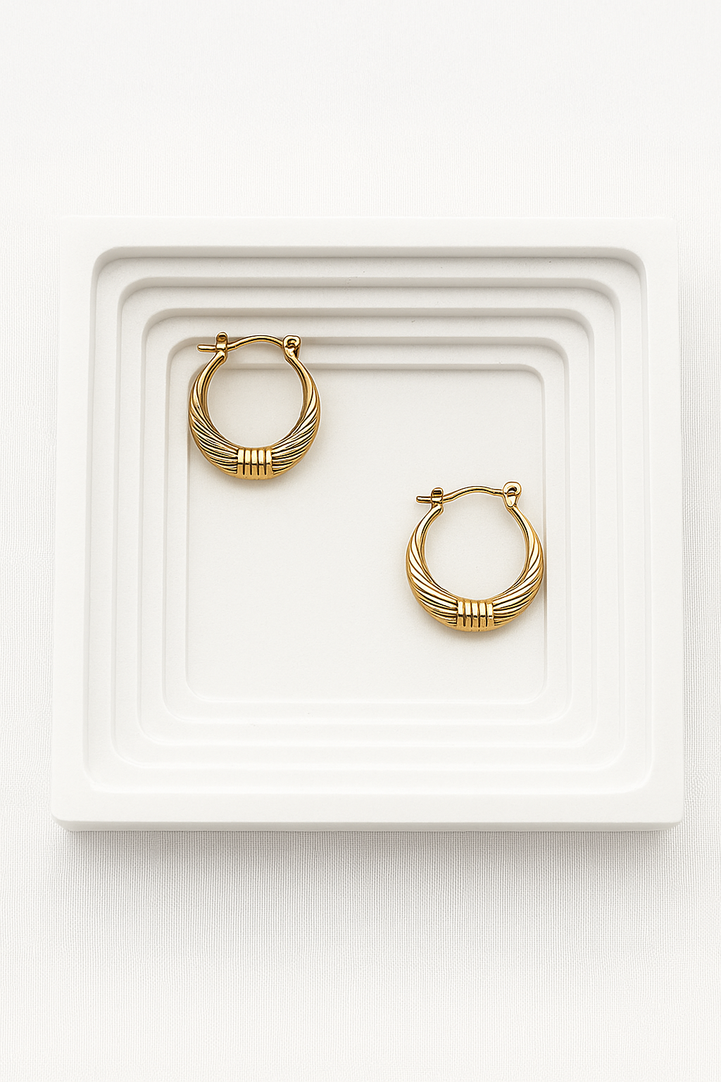 Amaya Gold Hoops Earrings