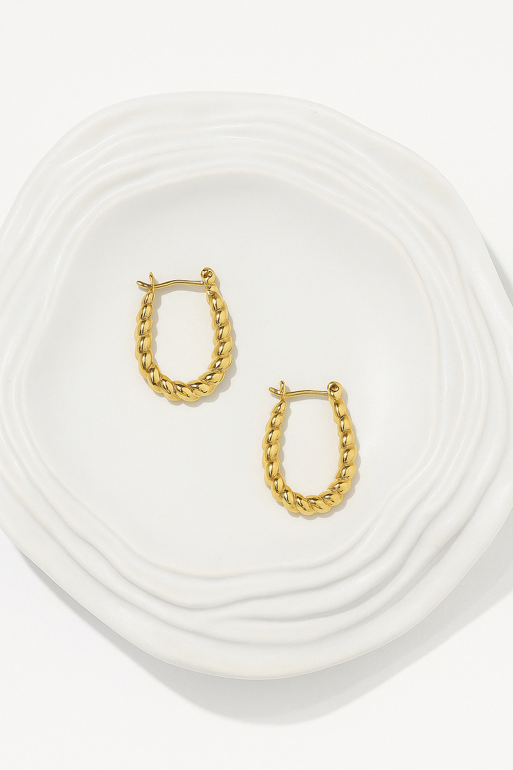 Serene Gold Hoops Earrings