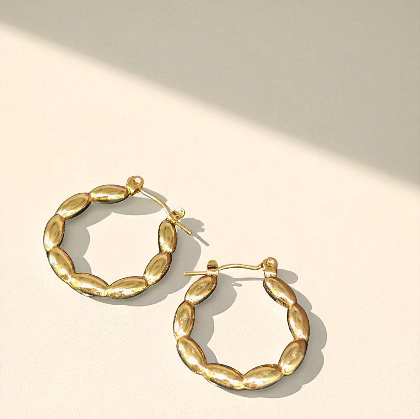 Rania Gold Hoops Earrings