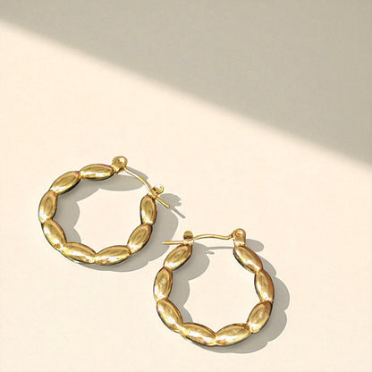 Rania Gold Hoops Earrings