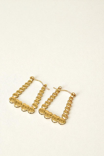 Riyana Gold Hoops Earrings