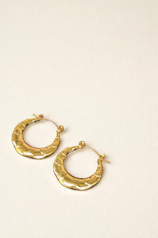 Zaina Gold Hoops Earrings