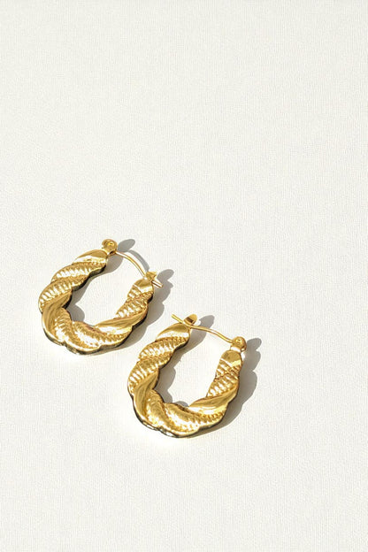 Shreya Gold Hoops Earrings