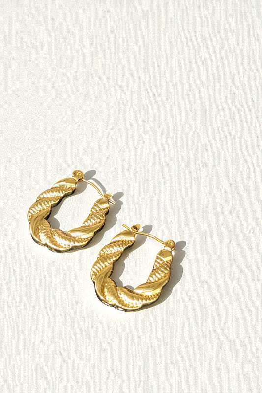 Shreya Gold Hoops Earrings